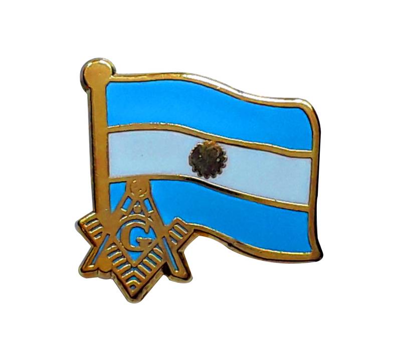 Argentinien Flagge Und Freimaurer Anstecknadel Lp 45 von VictoriaRegalia