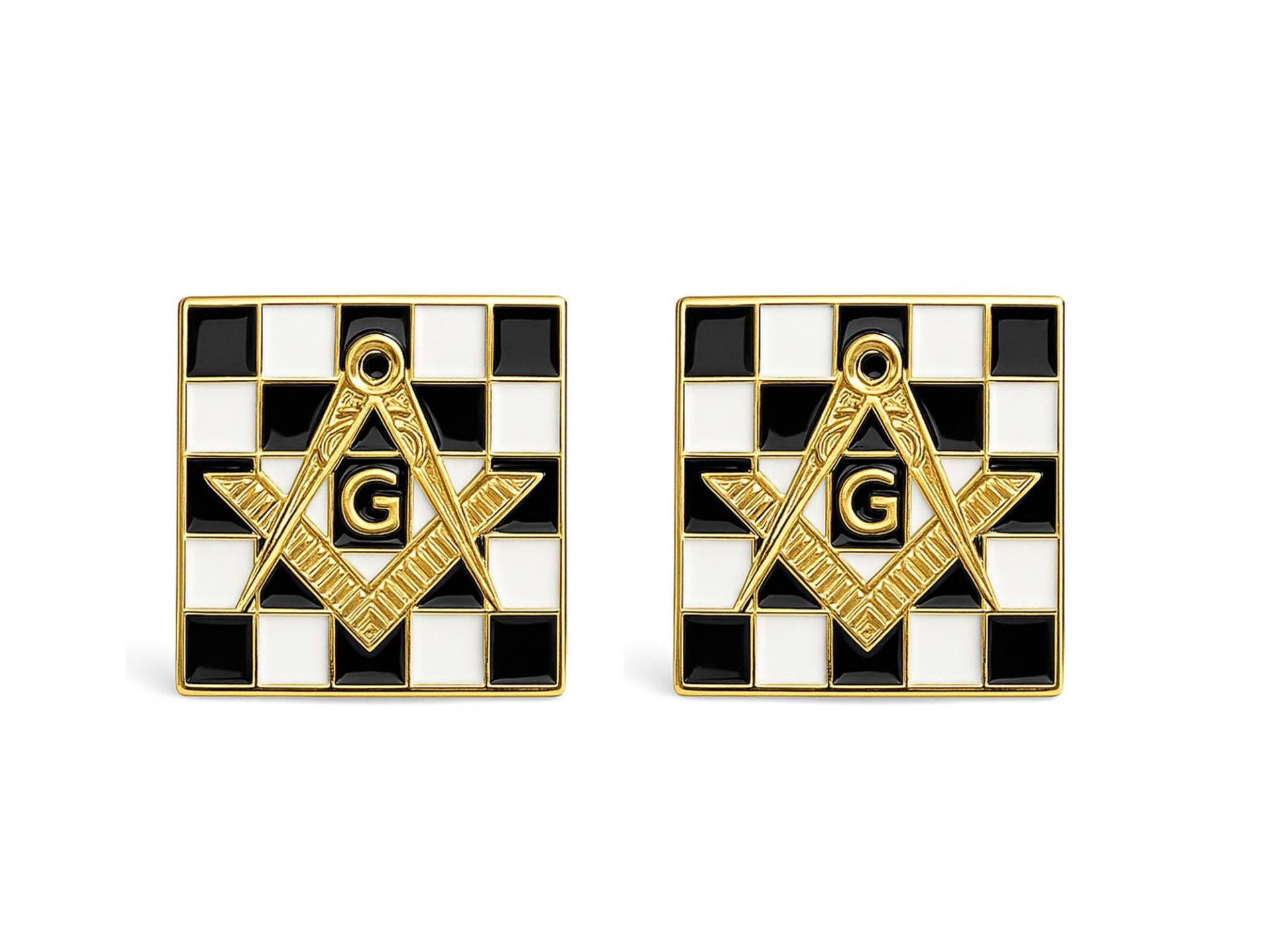 Karierter Masonic Teppich Mit Winkel, Zirkel & Manschettenknopf Cl 23 von VictoriaRegalia