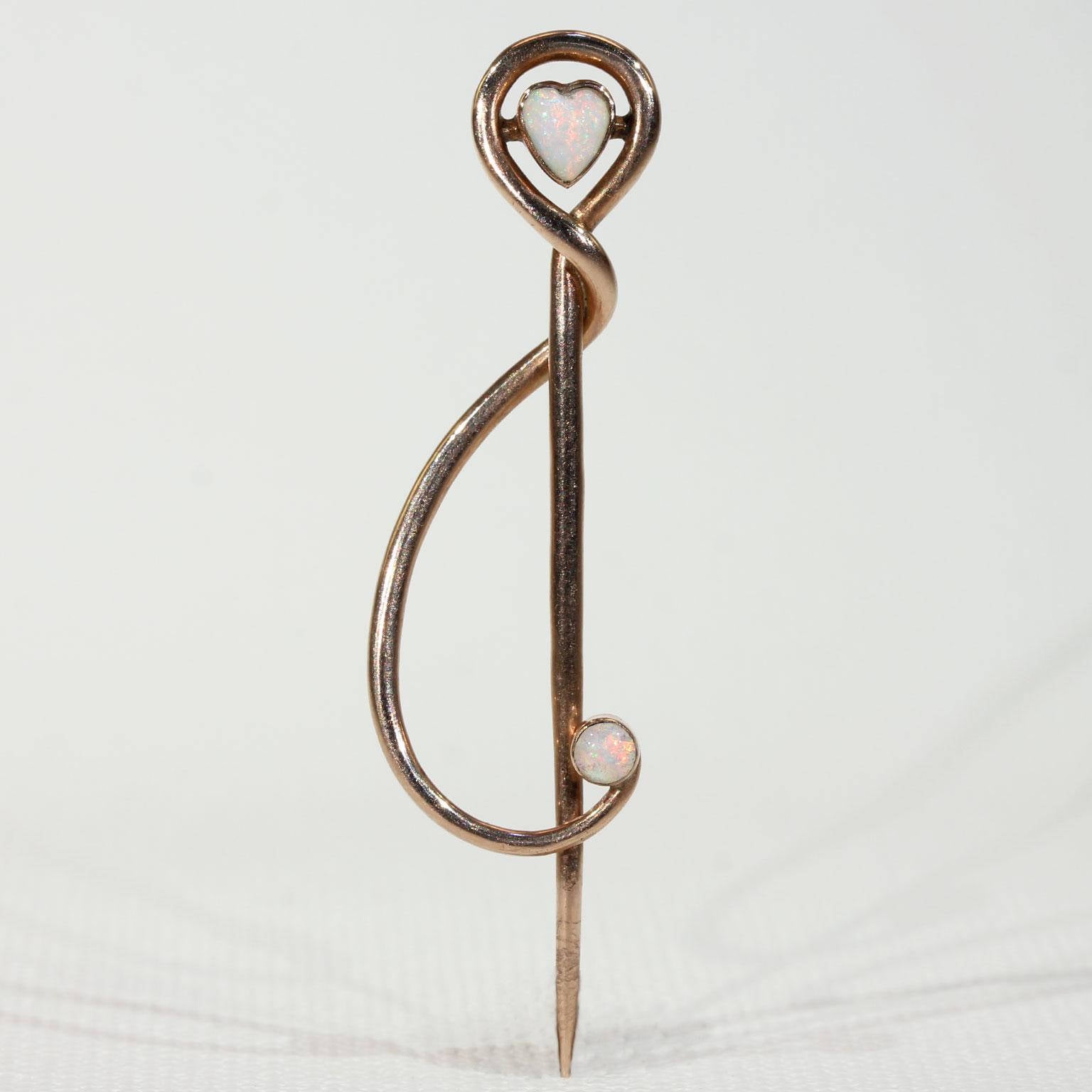 Jugendstil Murrle Bennett & Co. Opal Gold Anstecknadel von VictoriaSterling