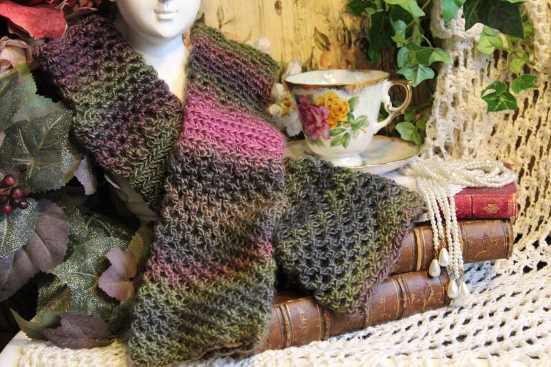 Damen Hand Gehäkelt Weich Stilvolle Bunte Lange Fingerlose Handschuhe - Eine Größe von VictorianChics