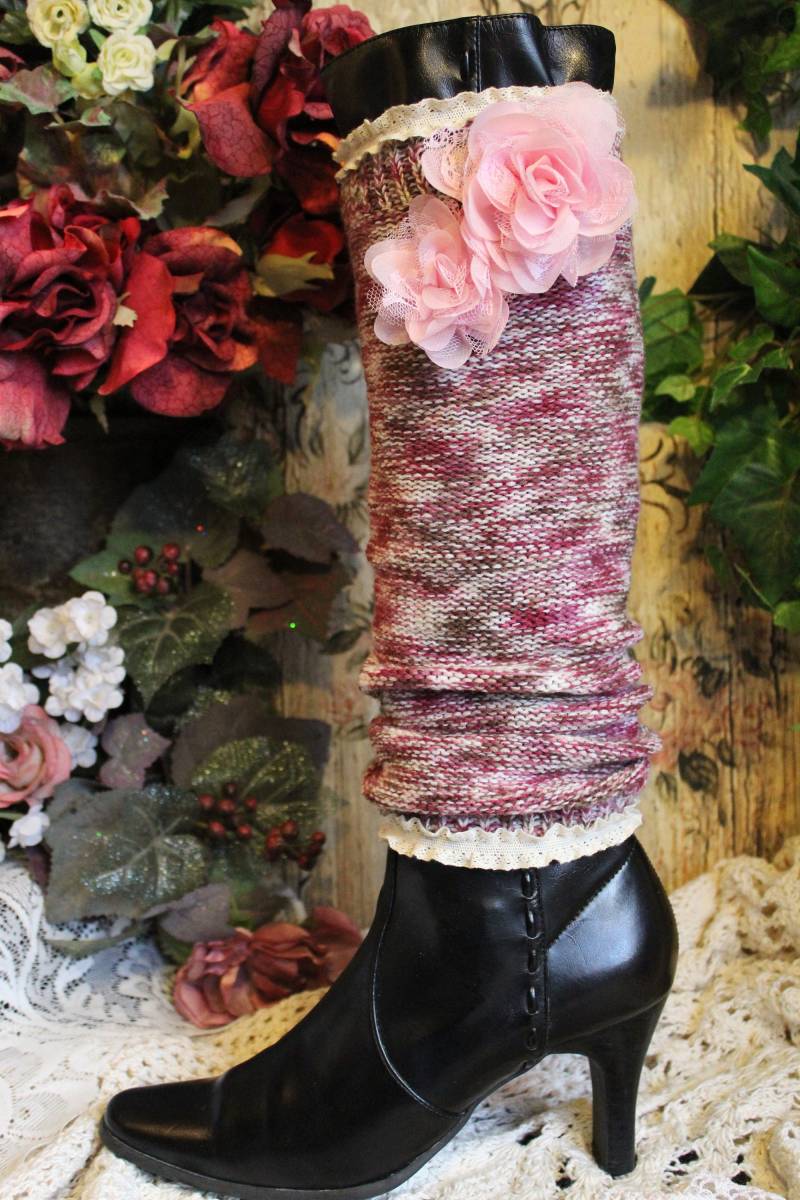 Damen Stulpen Üppigen Himbeere Wirbel-Einheitsgröße von VictorianChics