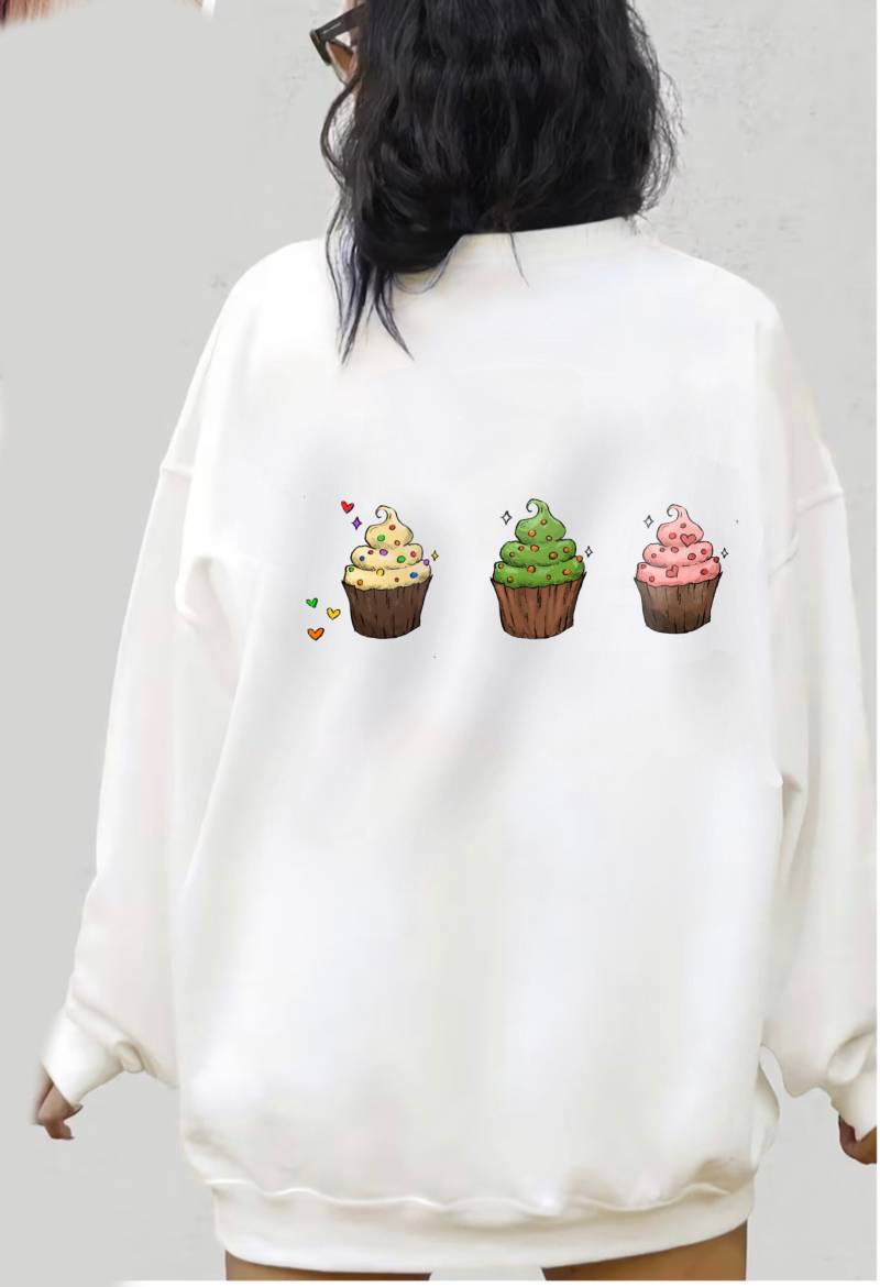 Happiness Is Only One Cupcake Away Pullover, Pullover To Keep You Smiling & Make Your Life Sweeter von VictorianEssential