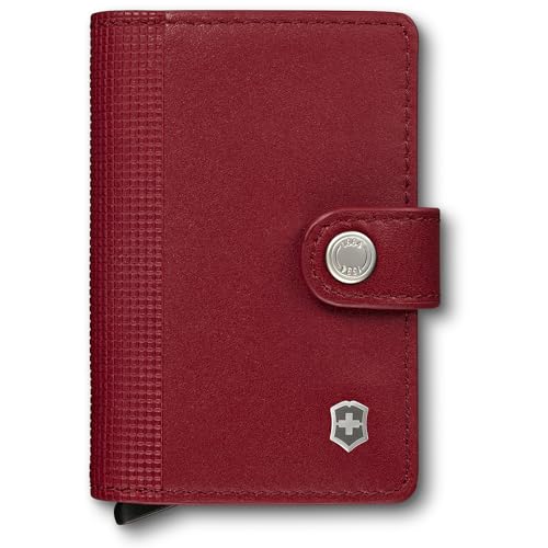 VICTORINOX Altius, Leather Card Wallet, Portemonnaie mit RFID-Schutz, Swiss Made, Kartenetui, Rot von Victorinox