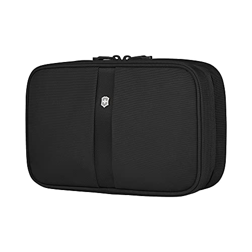 VICTORINOX TA 5.0 Zip-Around Travel Kit, Reise-Kosmetiktasche mit Haken, 18 x 8 x 28 cm, Schwarz von Victorinox