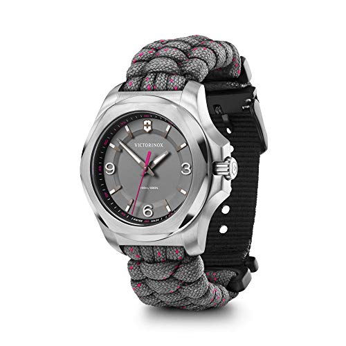 Victorinox Damen-Uhr I.N.O.X. V, Damen-Armbanduhr, analog, Quarz, Wasserdicht bis 100 m, Gehäuse-Ø 37 mm, Armband 18 mm, 74,5 g, Grau von Victorinox