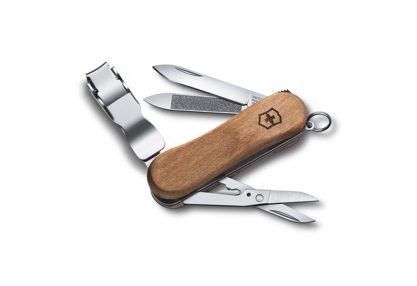 Victorinox Multi-Tool Taschenmesser mit Nagelklipser Nail Clip Wood 580, Stück, 1-tlg., 1 Taschenmesser, Multitool 6 Funktionen von Victorinox
