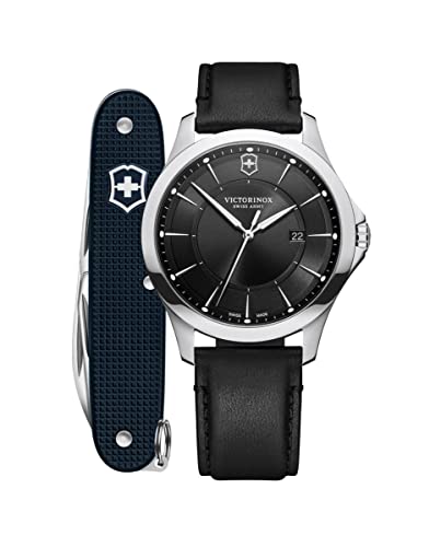 Victorinox Herren-Armbanduhr aus schwarzem Leder V241904.1, Gurt, Armband, Gurt von Victorinox