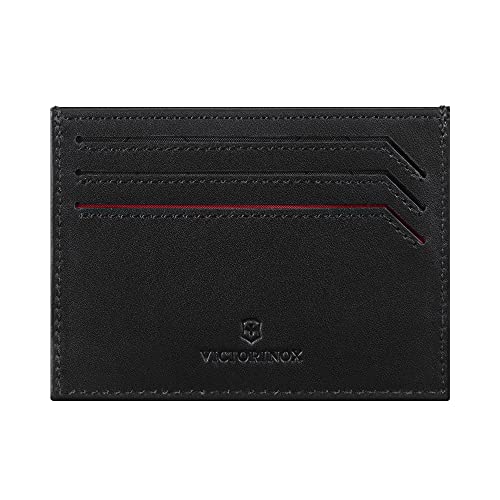 Victorinox Altius Alox Slim Card Case, Lederkartenetui mit RFID-Schutz, Damen/Herren, mit Karten- und Seitenfächern, Schwarz von Victorinox