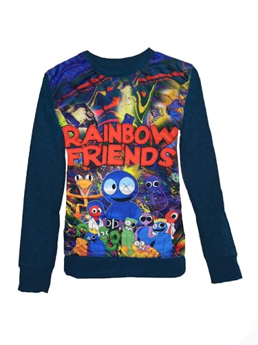 Vicyol S&D Rainbow Friends Langarm-Sweatshirt ohne Kapuze für Jungen oder Mädchen, Mehrfarbig, Ssa1241, 12 von Vicyol S&D