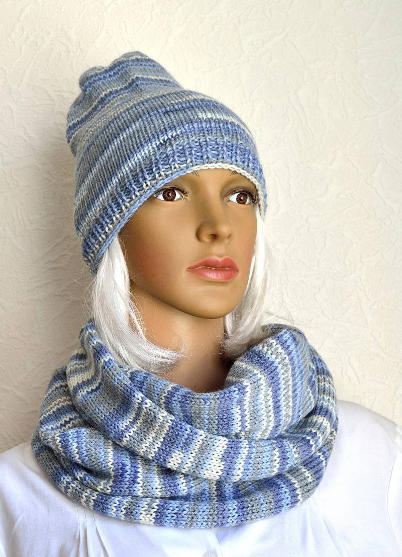 Handgemachte Frauen Alpaka Wolle Snood - Schal Und Hut Set von VidaKnitworks