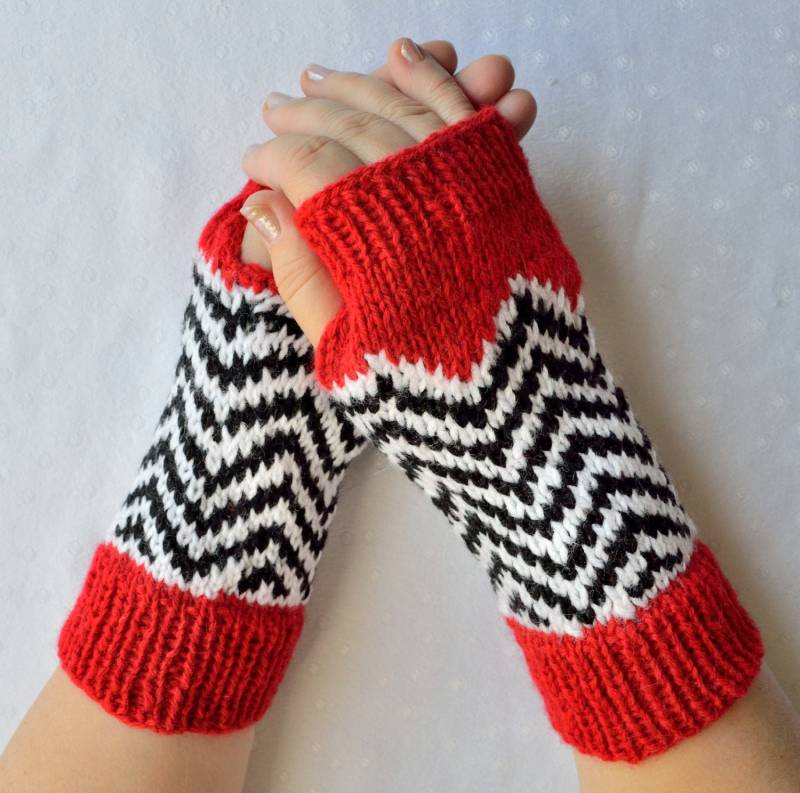Handgestrickte "'twin Peaks'' Armstulpen von VidaKnitworks