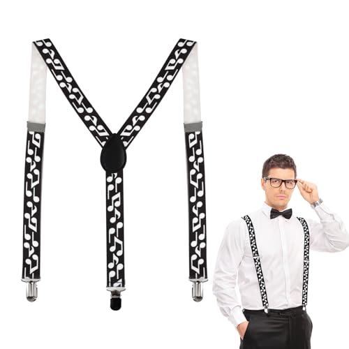 Vidacharmy Hosenträger Herren und Damen, Y-Hosenträger Unisex mit Musik-Mustern, Pailletten Hosenträger Herren Extra Breit 2,5 CM mit Sehr 3 Metall Clips, Hosenträger Herren Extra Stark Vidacharmy Hosenträger Herren und Damen, Y-Hosenträger Unisex mit Musik-Mustern, Pailletten Hosenträger Herren Extra Breit 2,5 CM mit Sehr 3 Metall Clips, Hosenträger Herren Extra Stark von Vidacharmy