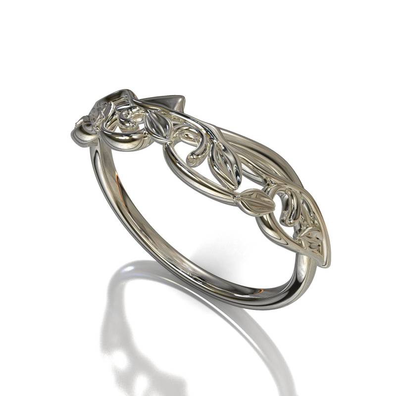 Blatt Band Ring, Ehering, Ehering Set, Lotus Blume Band, Set Blatt Band Ring, Ehering, Ehering Set, Lotus Blume Band, Set von VidarBoutique