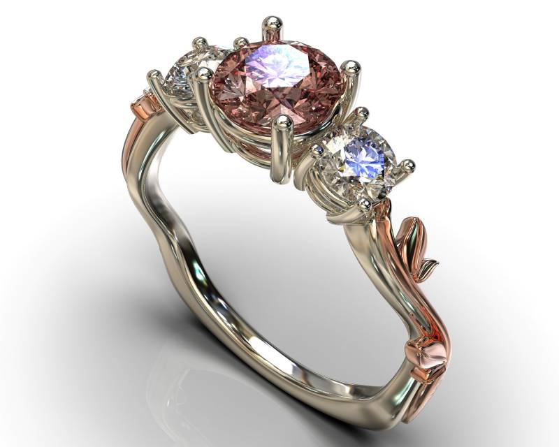 Blumen Verlobungsring/Morganit Zweigring Rosegold Zweifarbiger Gold Blumen Verlobungsring/Morganit Zweigring Rosegold Zweifarbiger Gold von VidarBoutique