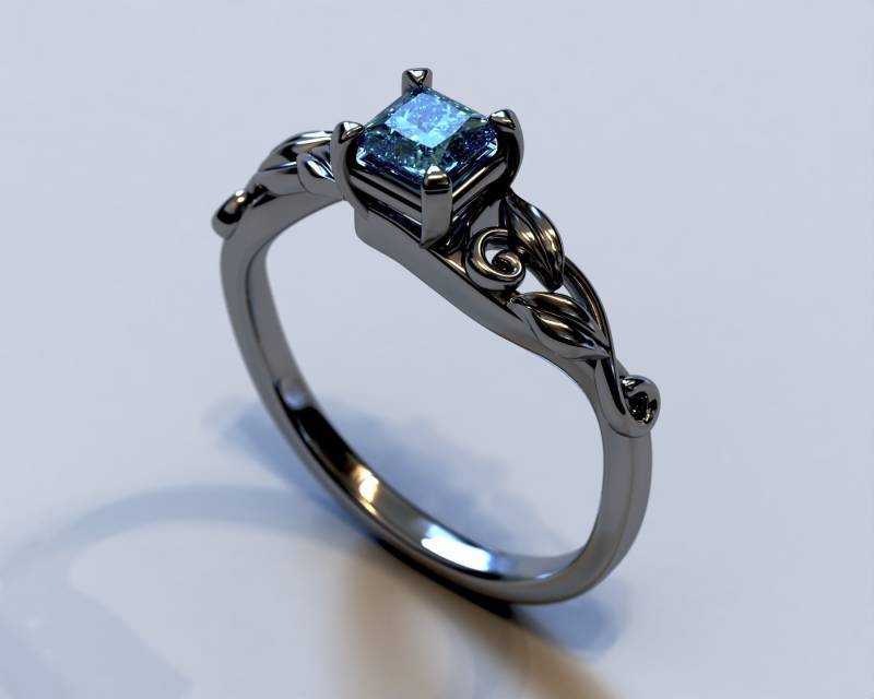 London Blautopas Ring, Verlobungsring, Natürlicher Blatt Edelstein Ring London Blautopas Ring, Verlobungsring, Natürlicher Blatt Edelstein Ring von VidarBoutique