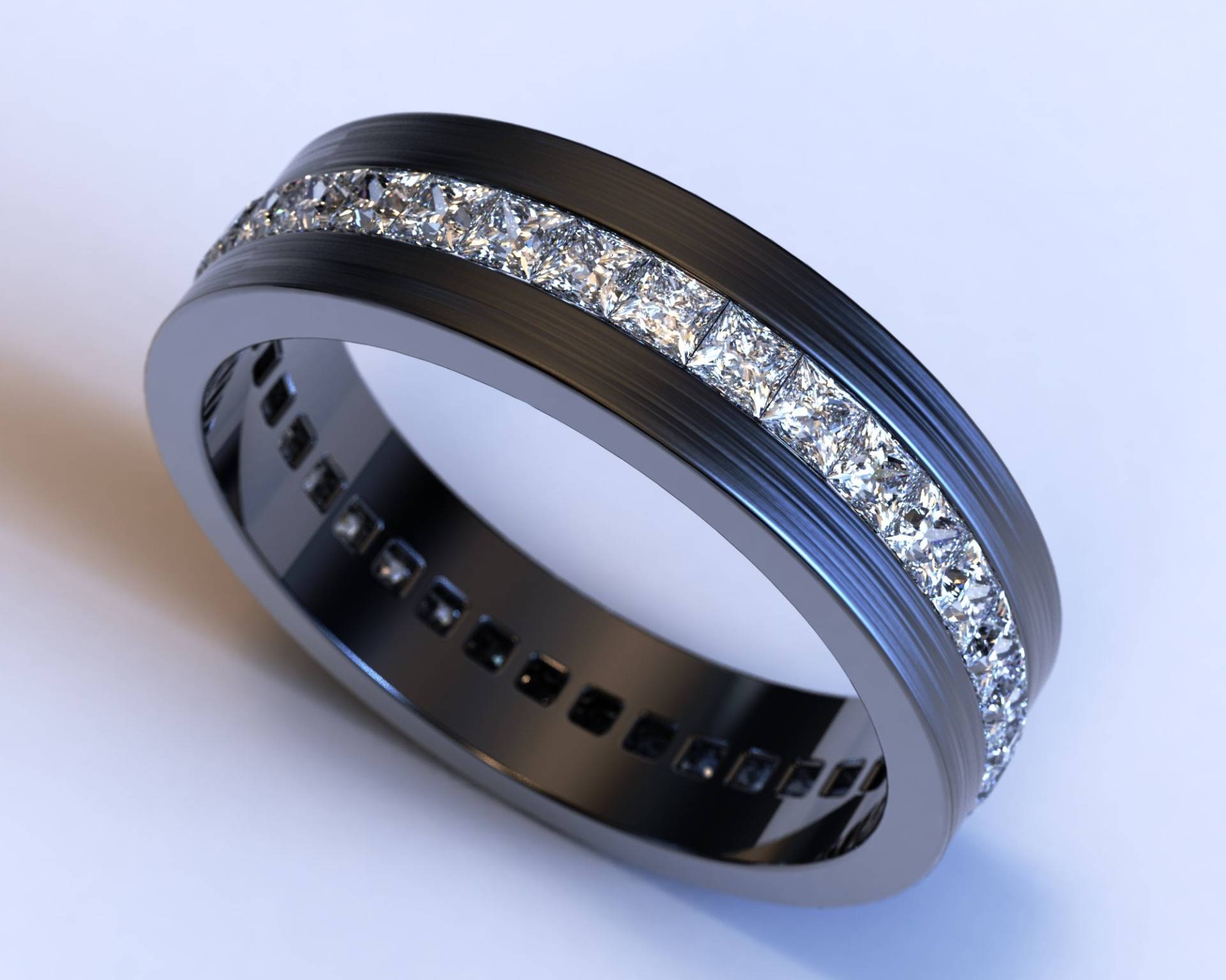 Maskuliner Ehering/Schwarzgold Herrenring Gold Diamantring Herren Einzigartiger Handgefertigter Ring von Vidarjewelry