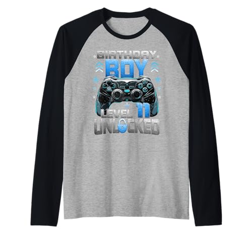 11th Birthday Boy Level 11 freigeschaltete Videospielparty Raglan 11th Birthday Boy Level 11 freigeschaltete Videospielparty Raglan von Video Game 11 Year old Birthday Boy