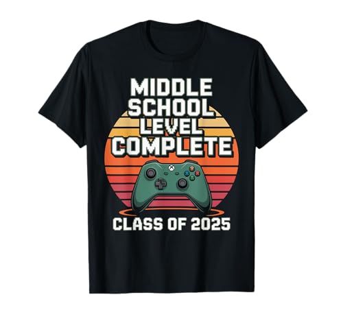 Funny Gamer Graduation Class of 2025 Retro Style Kids Boy T-Shirt Funny Gamer Graduation Class of 2025 Retro Style Kids Boy T-Shirt von Video Game Controller Graduation Level Complete