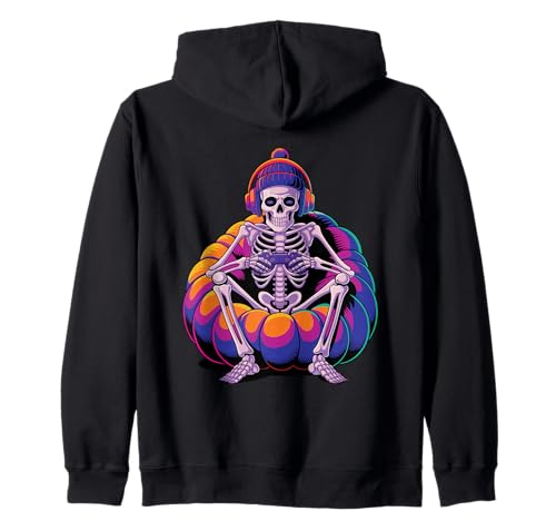 Halloween Skeleton Gamer Kinder Teenager Jungen Männer Kapuzenjacke Halloween Skeleton Gamer Kinder Teenager Jungen Männer Kapuzenjacke von Video Gamer Designs by Jaybeez