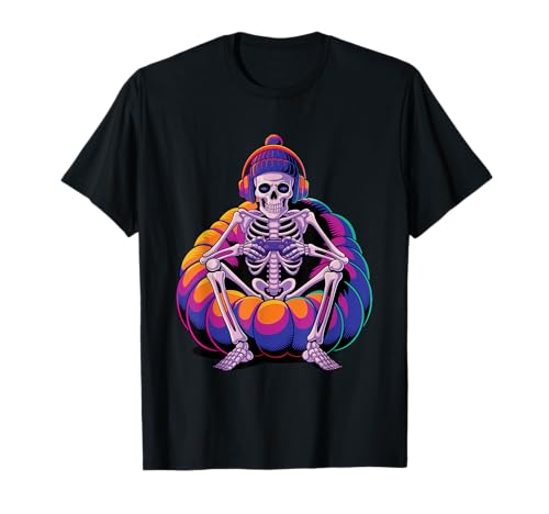 Halloween Skeleton Gamer Kinder Teenager Jungen Männer T-Shirt Halloween Skeleton Gamer Kinder Teenager Jungen Männer T-Shirt von Video Gamer Designs by Jaybeez
