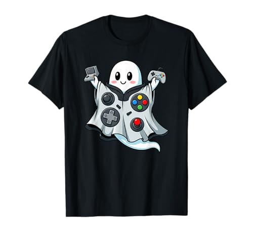 Videospiele Ghost Pumpkin Boo Halloween Kinder Herren Damen T-Shirt von Video Games Lovers Halloween Ghost Pumpkin Outfits