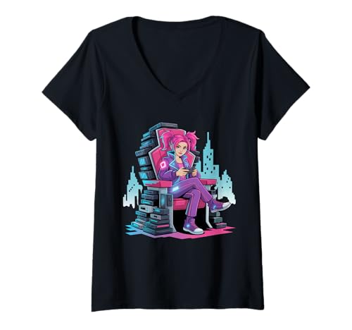 Damen Mädchen Gamers Video Damen Gaming Stuff für Mädchen Gamer Mädchen T-Shirt mit V-Ausschnitt Damen Mädchen Gamers Video Damen Gaming Stuff für Mädchen Gamer Mädchen T-Shirt mit V-Ausschnitt von Video Gamesgirls' Fashion Kawaii Gamer Girl Stuff