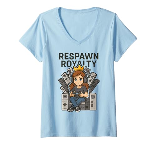 Damen Mädchen Gamers Video Damen Gaming Stuff für Mädchen Gamer Mädchen T-Shirt mit V-Ausschnitt Damen Mädchen Gamers Video Damen Gaming Stuff für Mädchen Gamer Mädchen T-Shirt mit V-Ausschnitt von Video Gamesgirls' Fashion Kawaii Gamer Girl Stuff