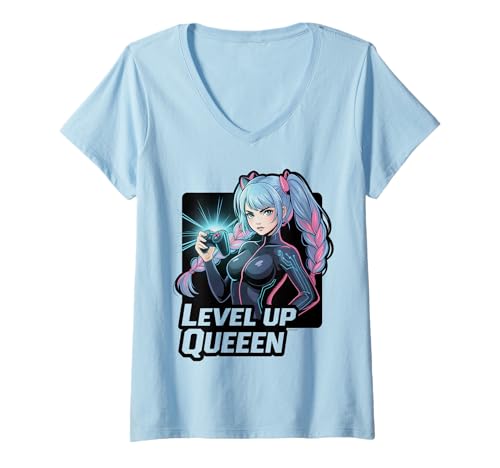 Damen Mädchen Gamers Video Damen Gaming Stuff für Mädchen Gamer Mädchen T-Shirt mit V-Ausschnitt Damen Mädchen Gamers Video Damen Gaming Stuff für Mädchen Gamer Mädchen T-Shirt mit V-Ausschnitt von Video Gamesgirls' Fashion Kawaii Gamer Girl Stuff