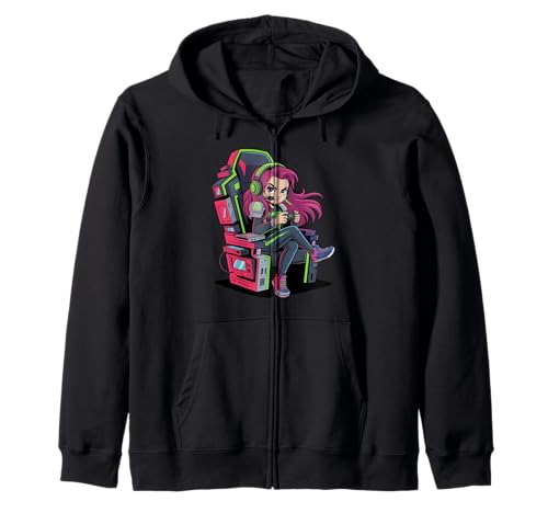 Mädchen Gamers Video Damen Gaming Stuff für Mädchen Gamer Mädchen Kapuzenjacke Mädchen Gamers Video Damen Gaming Stuff für Mädchen Gamer Mädchen Kapuzenjacke von Video Gamesgirls' Fashion Kawaii Gamer Girl Stuff
