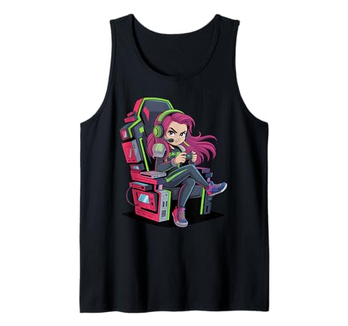 Mädchen Gamers Video Damen Gaming Stuff für Mädchen Gamer Mädchen Tank Top Mädchen Gamers Video Damen Gaming Stuff für Mädchen Gamer Mädchen Tank Top von Video Gamesgirls' Fashion Kawaii Gamer Girl Stuff