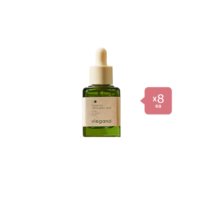 Viegano - Green Tea + Hyaluronic Acid Vegan Hydrating Serum - 35ml (8ea) Set von Viegano