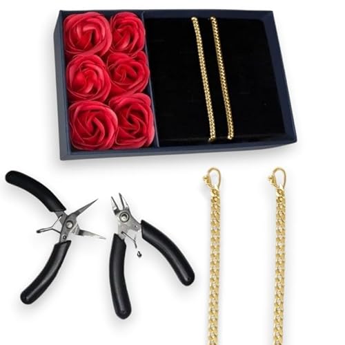 Permanent Armband-Set | Permanent Armbänder 925 Sterling Silber & 14K Vergoldet | Armbänder für Paare | Permanent bracelet | Einzigartige personalisierte Armbänder zum Selbermachen (Gold) von Vielring