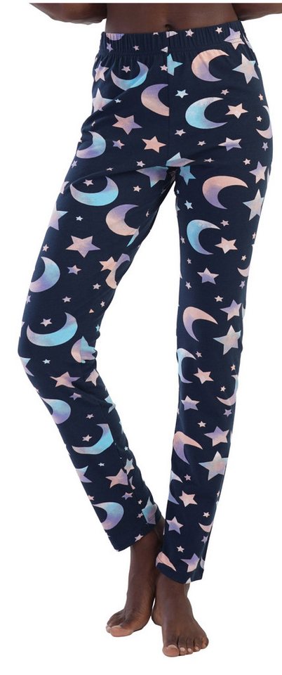 Vienetta Pyjamahose Damen Schlafaanzughose (1-tlg) Baumwolle von Vienetta