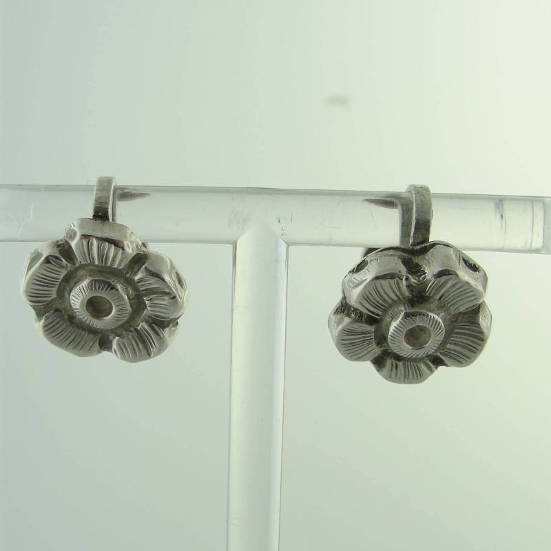 925 Silber Antik Blumen Ohrstecker - Sterling von ViennaJewelryandCo