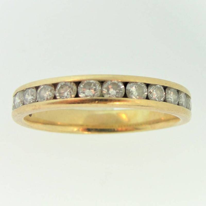 Diamant-Hochzeitsband - 14 K Gelbgold von ViennaJewelryandCo