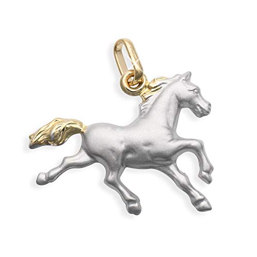 Dekorativer Pferd Anhänger echt 14 Karat Gold 585 20x23mm (Art.206170) von Viennagold