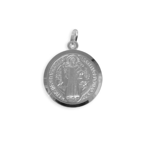 Heiliger Benedikt Medaille Anhänger Durchmesser 12mm von Viennagold