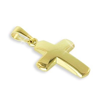 Kreuz Anhänger echt 14 Karat Gold 585 27mm (Art. 203161) Gratis Express Gravur von Viennagold