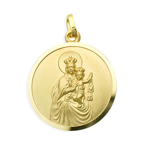 Madonna Carmen Herz Jesu Skapulier Ø20mm Anhänger 8 Karat Gold 333 (Art.213294) von Viennagold