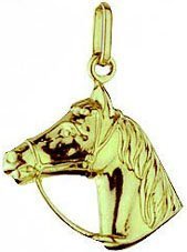 Pferdekopf Charms Anhänger echt 14 Karat Gold 585 (Art.206006) von Viennagold