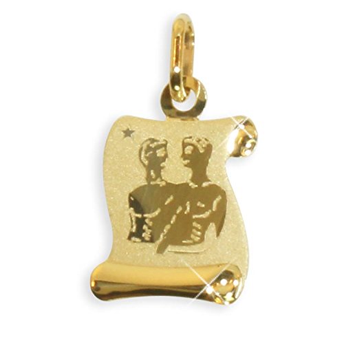 Sternzeichen Anhänger Zwilling 14 Karat Gold 585 (213303) Gratis Express Gravur von Viennagold