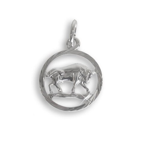 Sternzeichen Anhänger für Kinder Stier Sterling Silber 925 (213278) von Viennagold