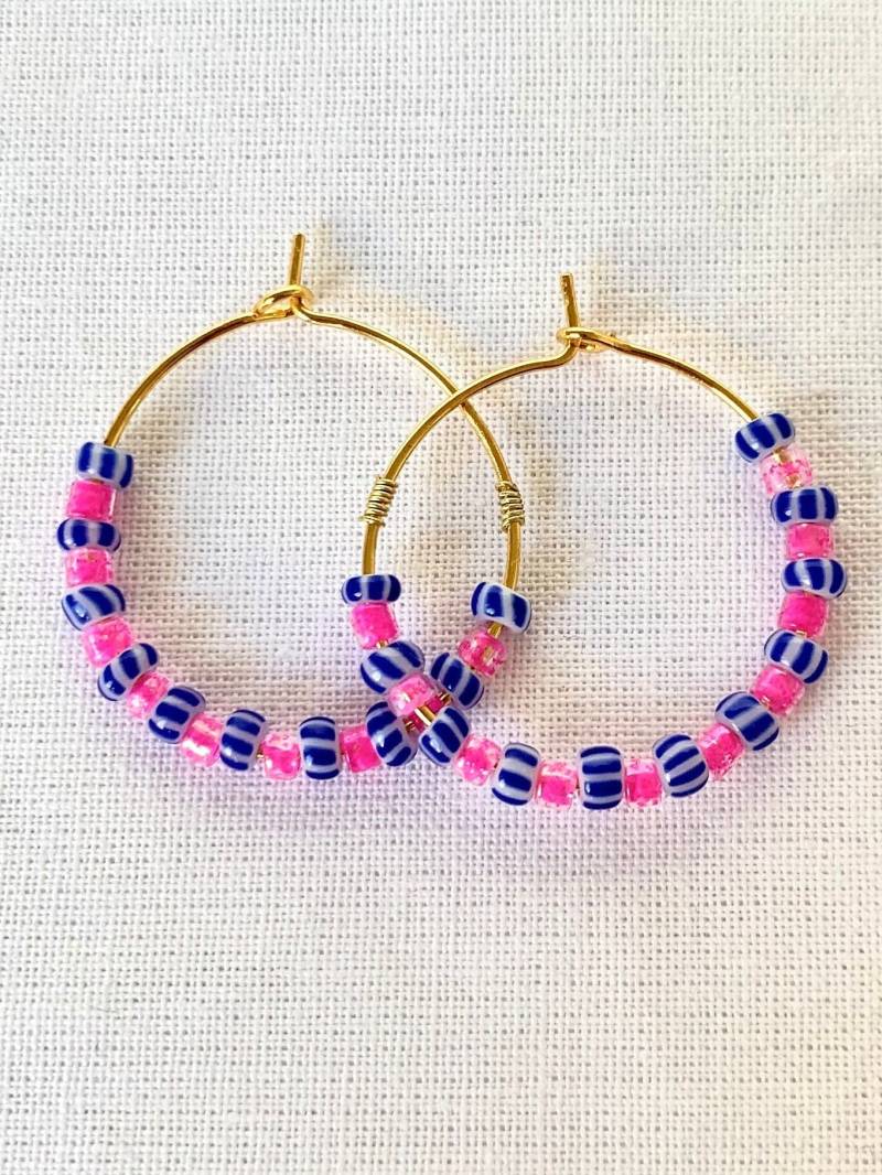 Bunte Perlen Creolen I Beads Y2K von VierRosen