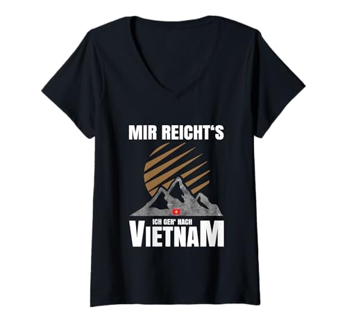 Damen Backpacking Gadgets Urlaub Party Souvenir Wandern Vietnam T-Shirt mit V-Ausschnitt Damen Backpacking Gadgets Urlaub Party Souvenir Wandern Vietnam T-Shirt mit V-Ausschnitt von Vietnam Wandern und Backpacking Gadgets