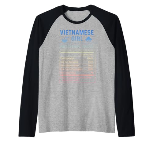 Lustiges vietnamesisches Mädchen, stolze vietnamesische Frauen Raglan von Vietnamese Girl Gifts for Proud Vietnamese Women