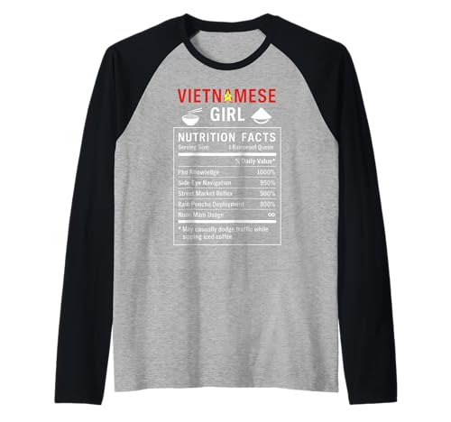 Lustiges vietnamesisches Mädchen, stolze vietnamesische Frauen Raglan von Vietnamese Girl Gifts for Proud Vietnamese Women