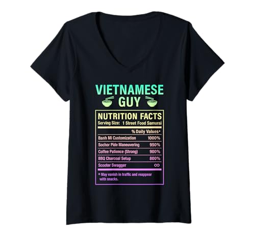 Damen Lustiger vietnamesischer Kerl stolze Männer mit Vietnamwurzeln T-Shirt mit V-Ausschnitt von Vietnamese Humor Gifts for Men of Vietnam
