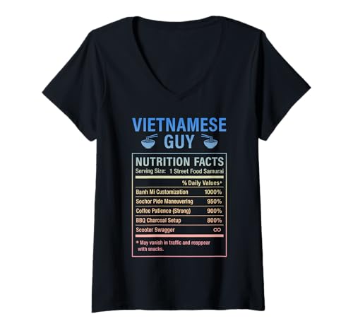 Damen Lustiger vietnamesischer Kerl stolze Männer mit Vietnamwurzeln T-Shirt mit V-Ausschnitt von Vietnamese Humor Gifts for Men of Vietnam