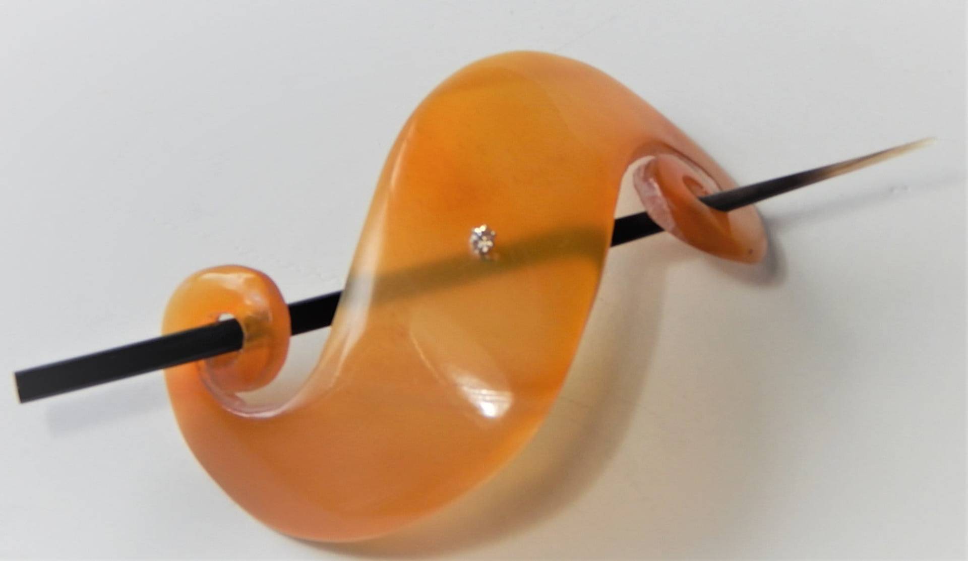 Buffalo Horn Zirkonia Haarspange Buffalo Horn Zirkonia Haarspange von Vietuscrafts