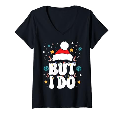 Damen I Don't Do Matching Christmas Outfits Lustige Familienpaare T-Shirt mit V-Ausschnitt von View All The I Don't Do Matching Christmas Outfits